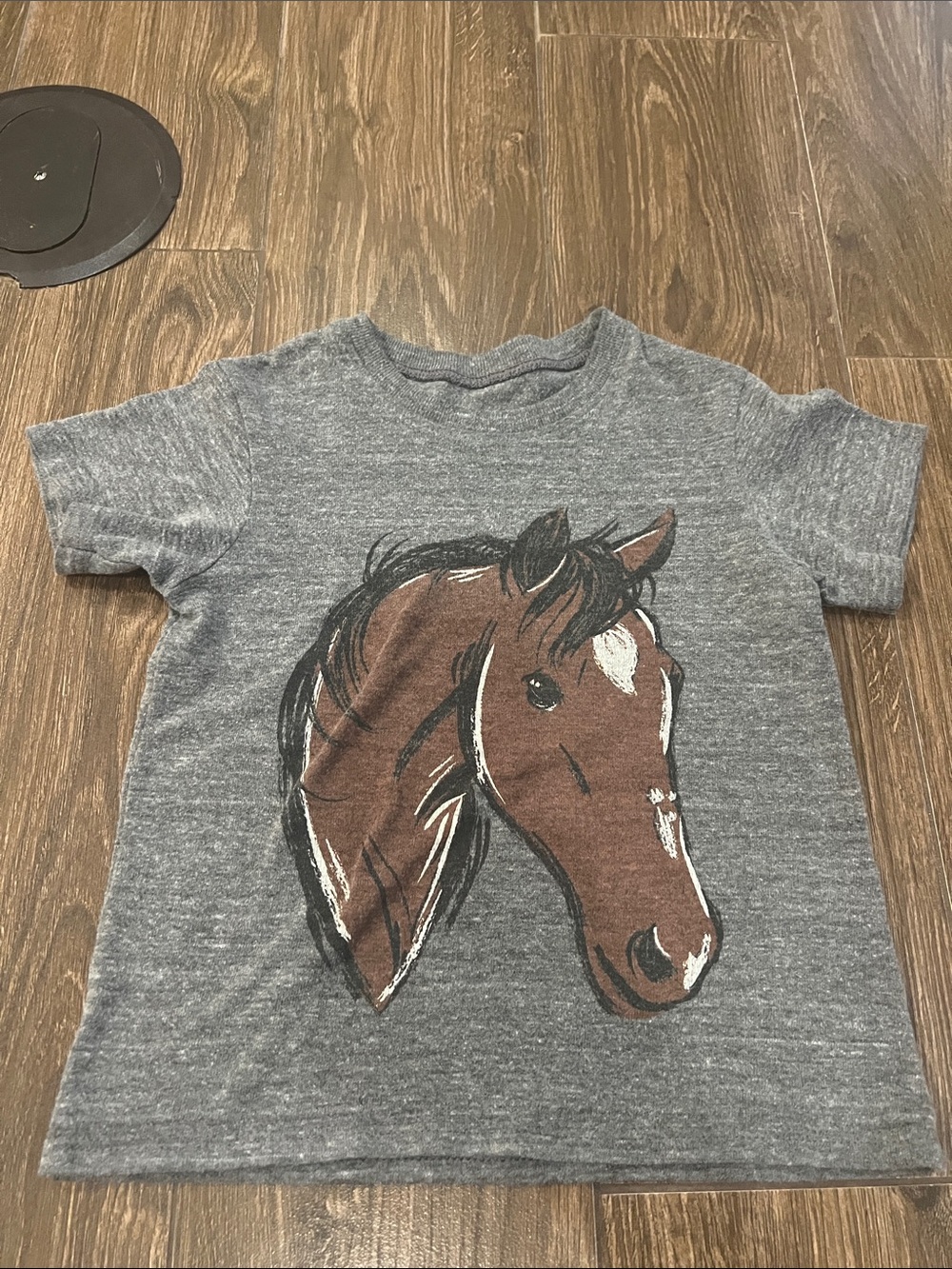 Gray Kids Horse Graphic Tee - Unbranded